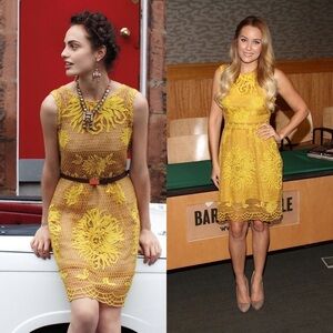 Yoana Baraschi Honeycomb Lace Dress